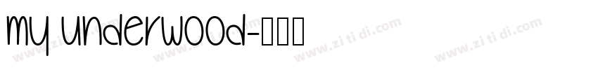 My Underwood字体转换